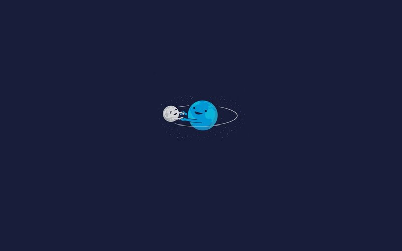 Earth and Moon Orbiting