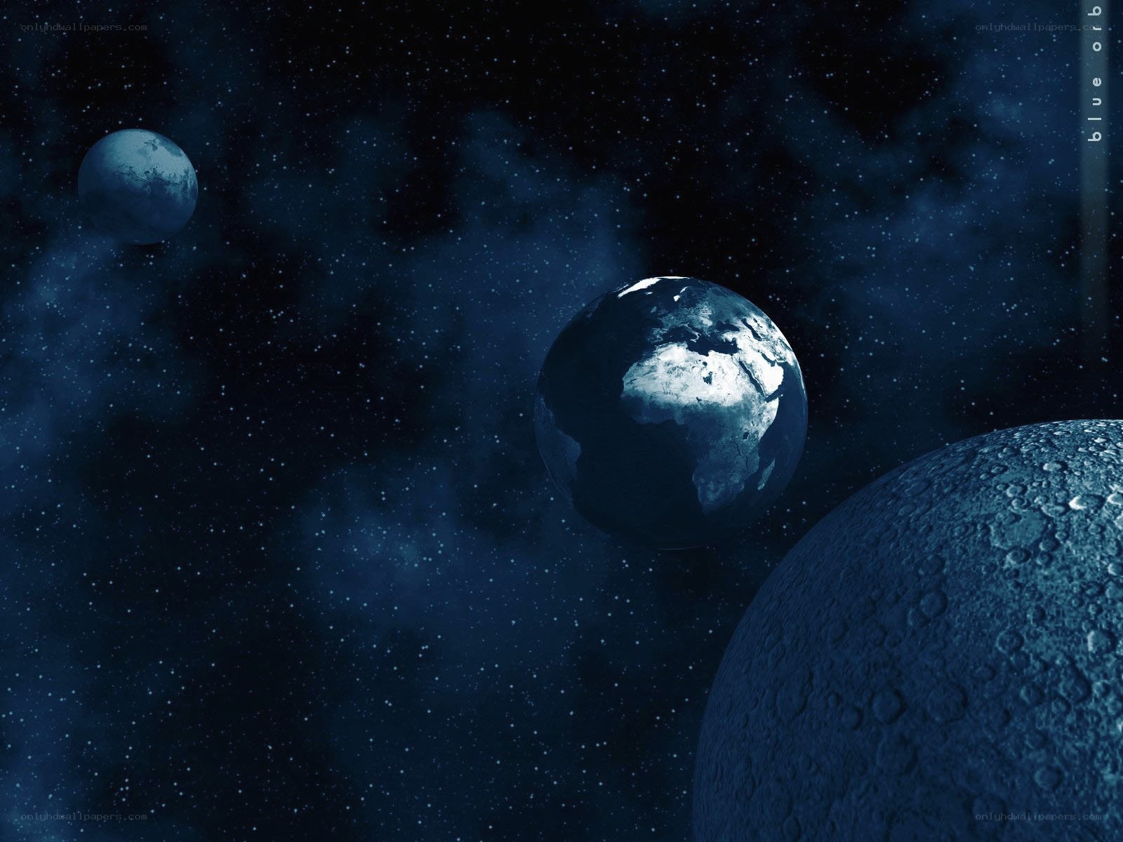 Earth and planets in space