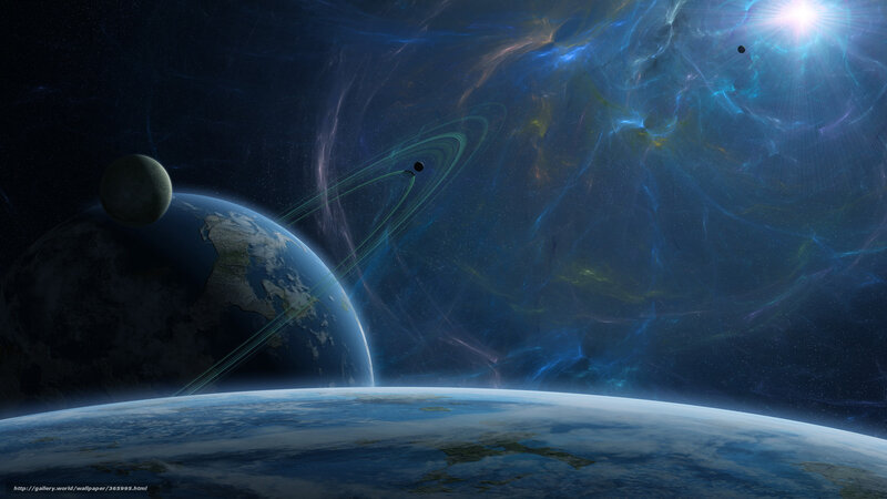 Earth and planets in space
