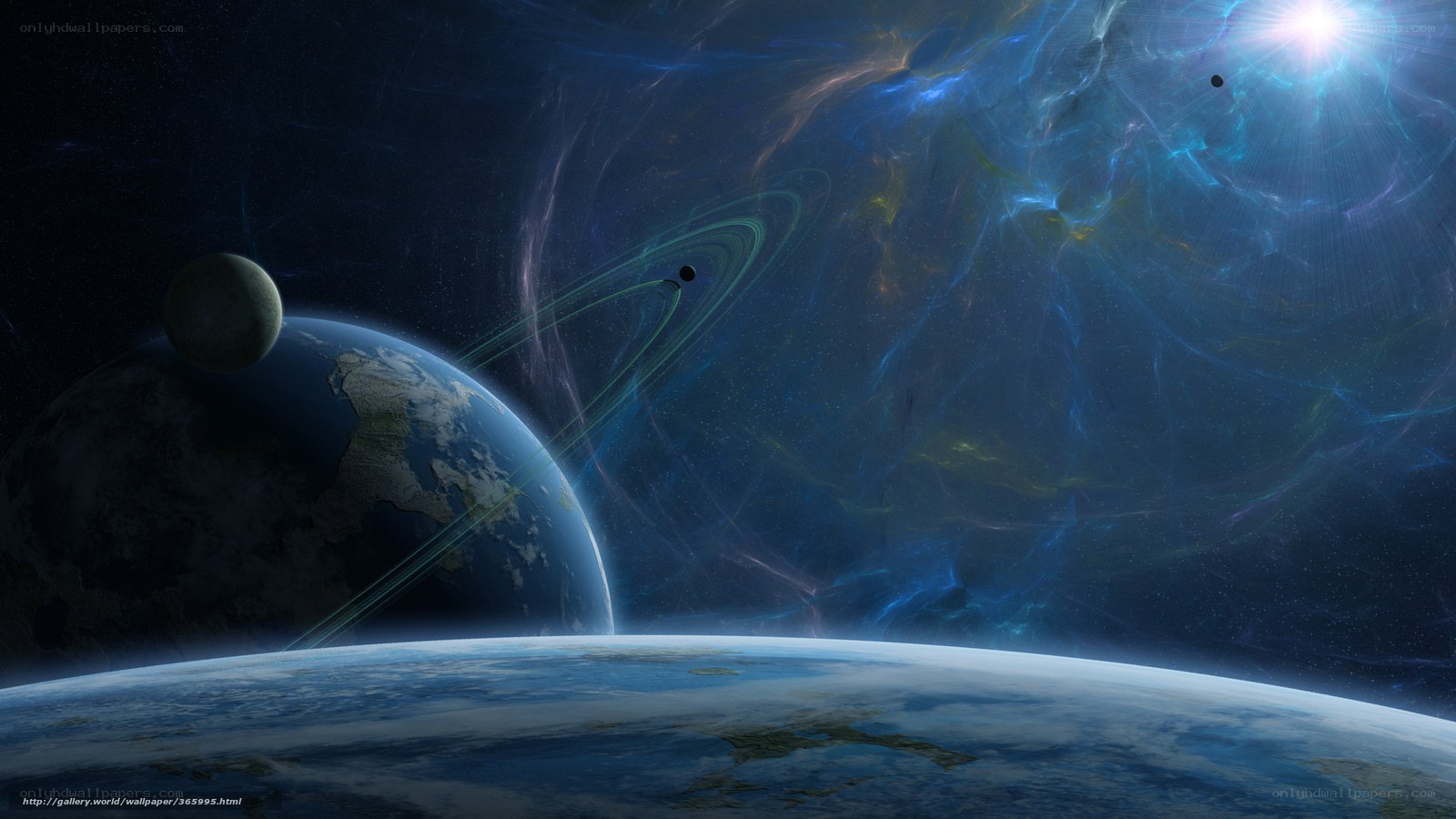 Earth and planets in space