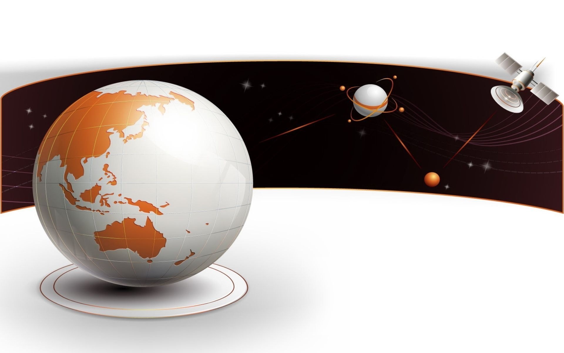 Earth and satellite illustration