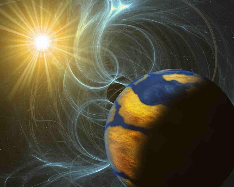 Earth and solar wind interaction