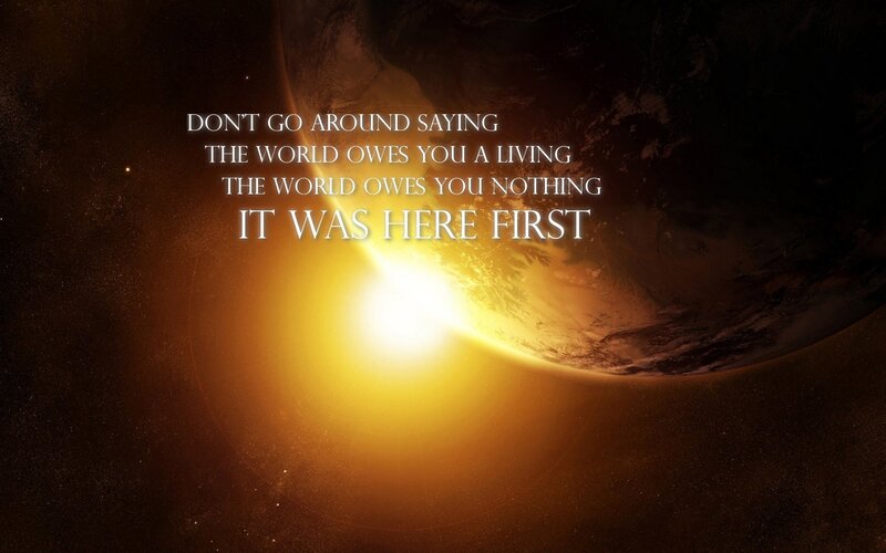 Earth and Sun Quote