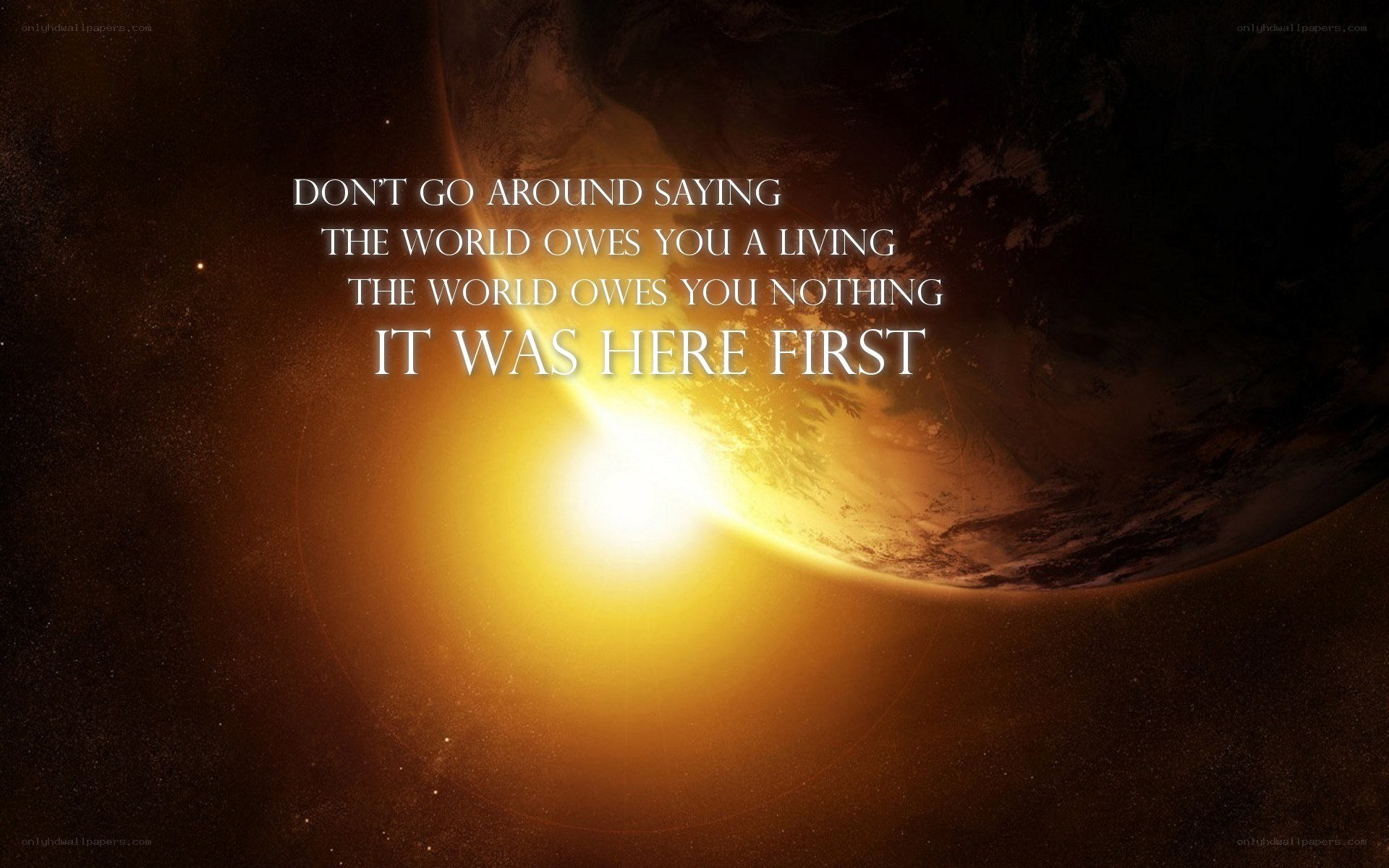 Earth and Sun Quote