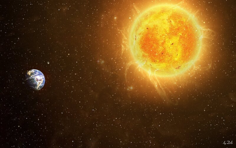 Earth and the Sun — Yellow, Dramatic