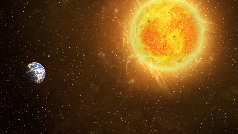 Earth and the Sun — Yellow
