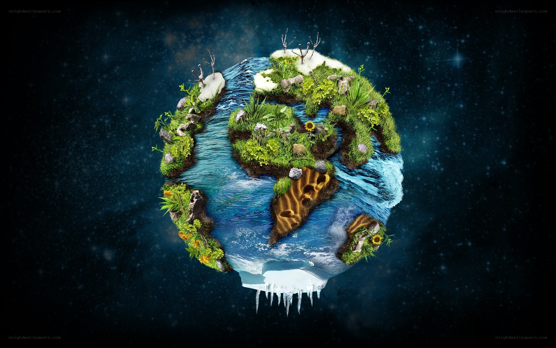 Earth as a miniature ecosystem