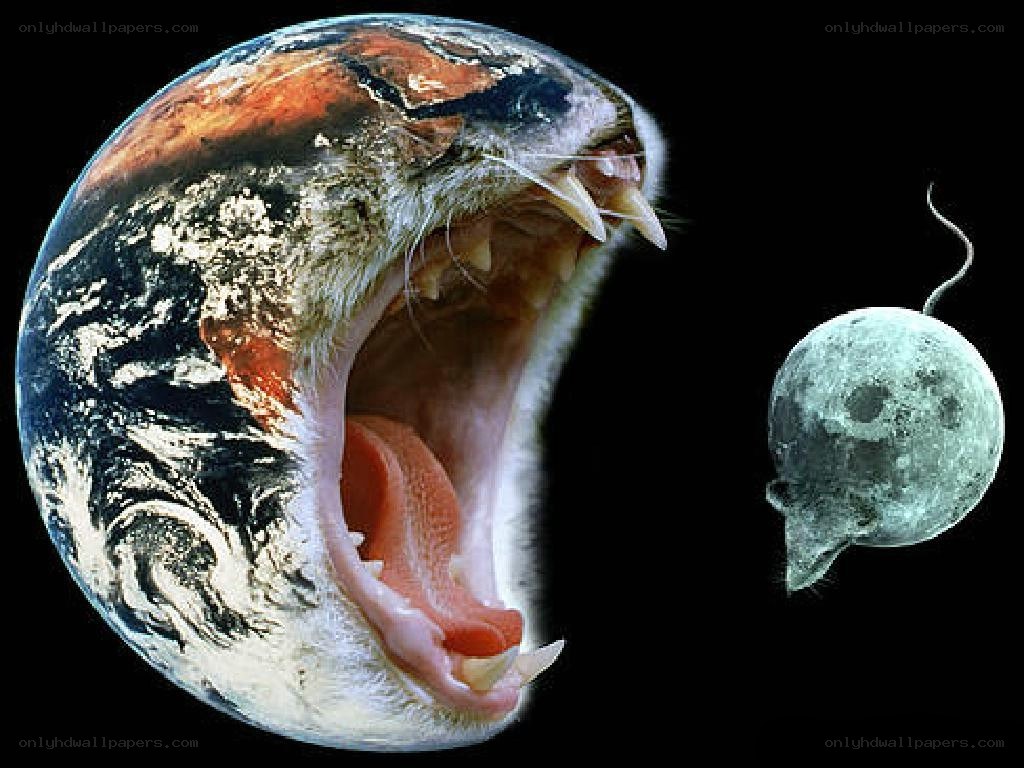 Earth as a yawning cat
