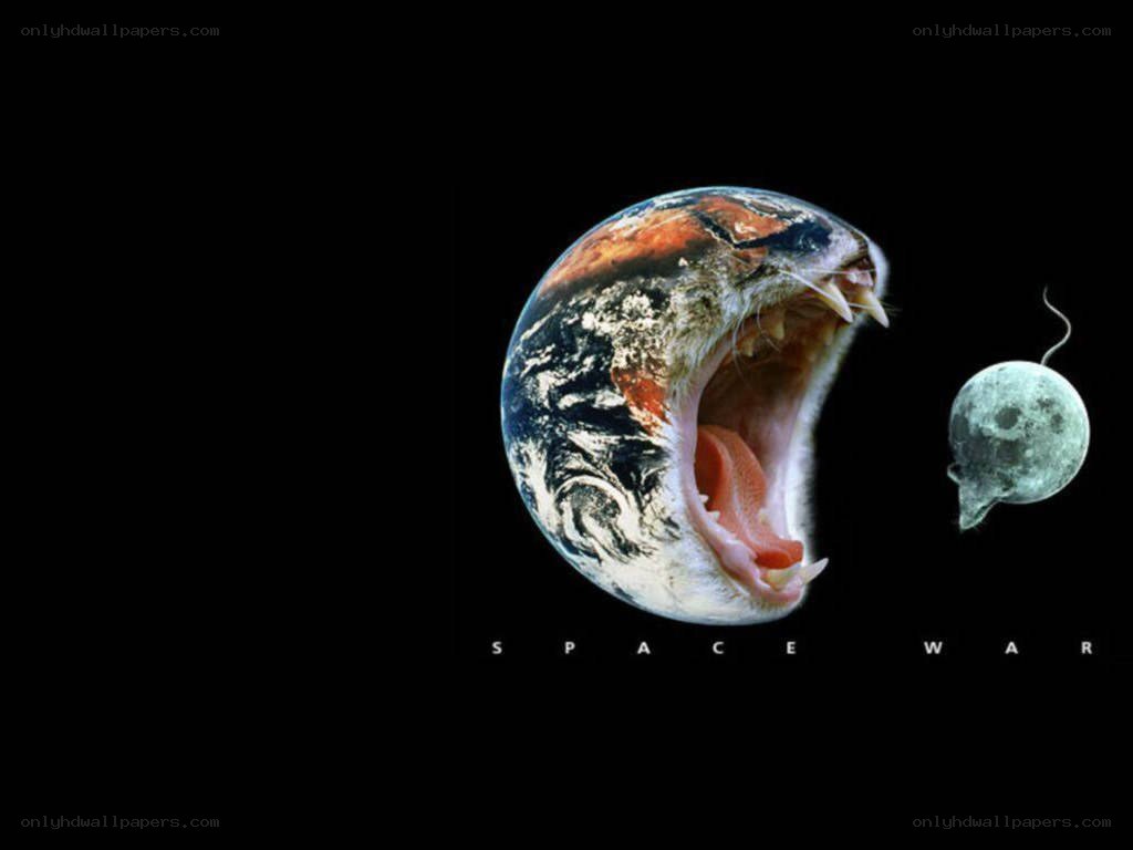 Earth as a yawning creature