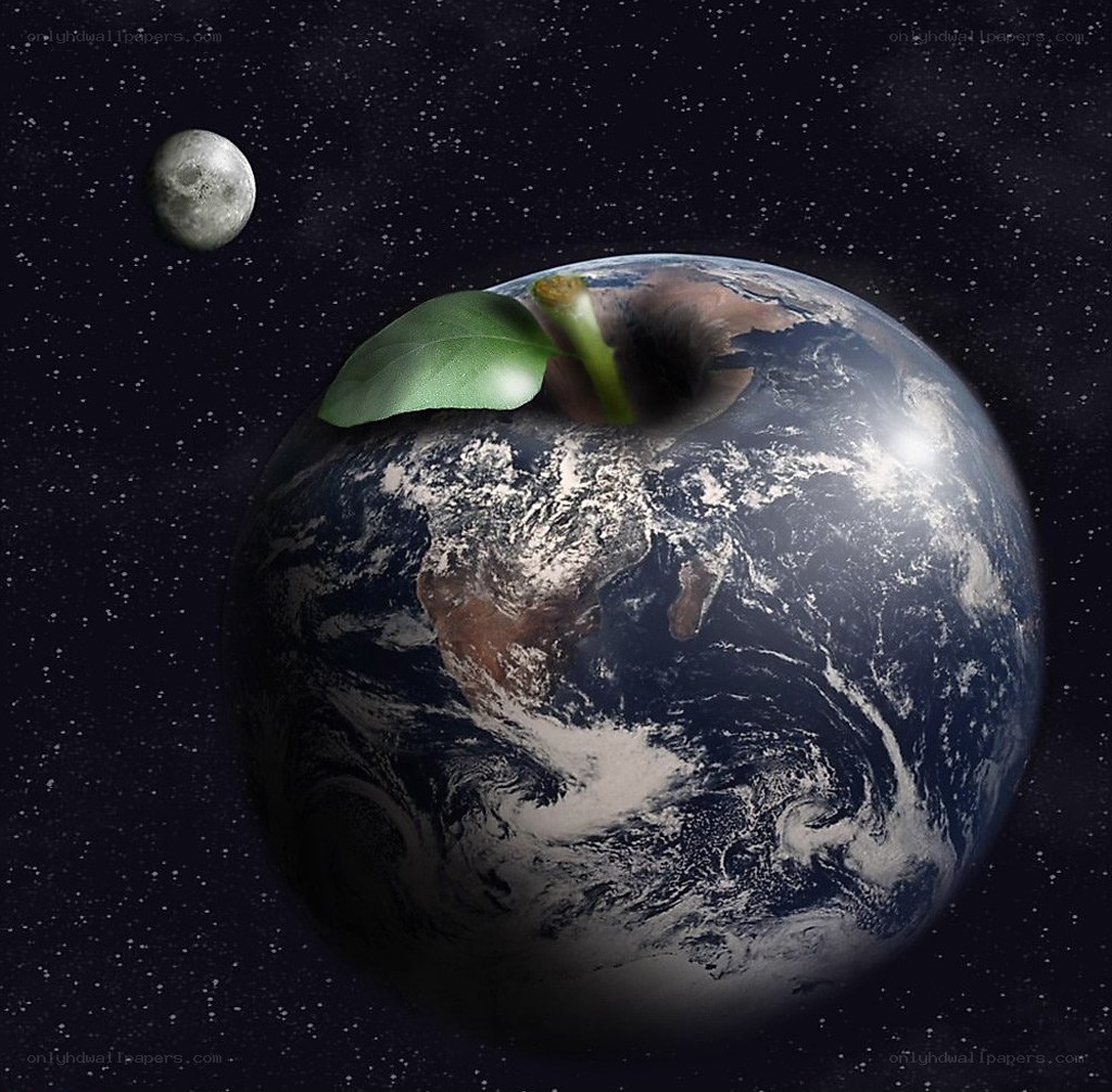 Earth as an apple