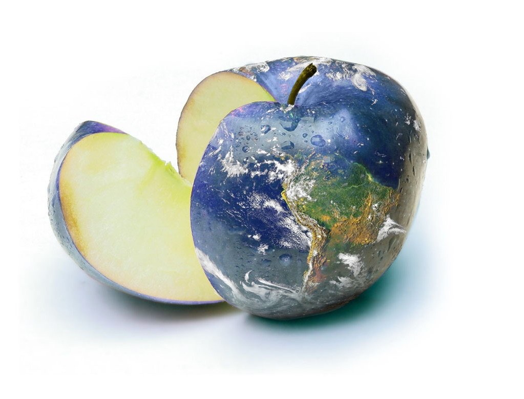 Earth as an apple
