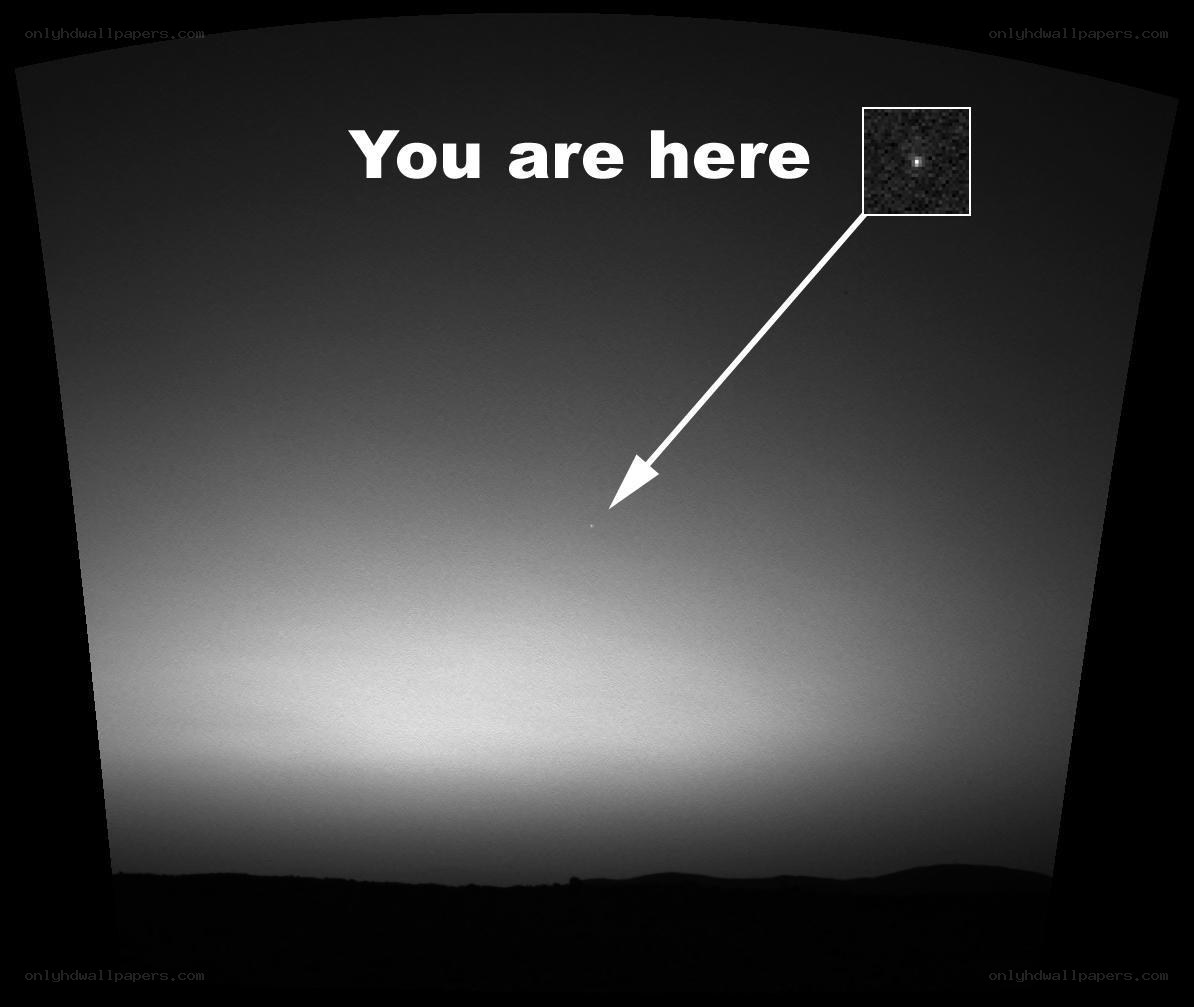 Earth as seen from Mars