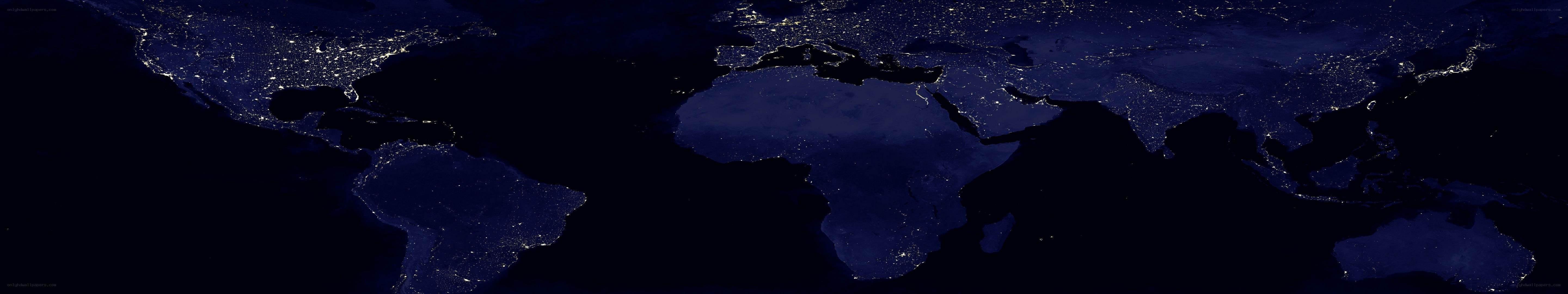 Earth at night from space