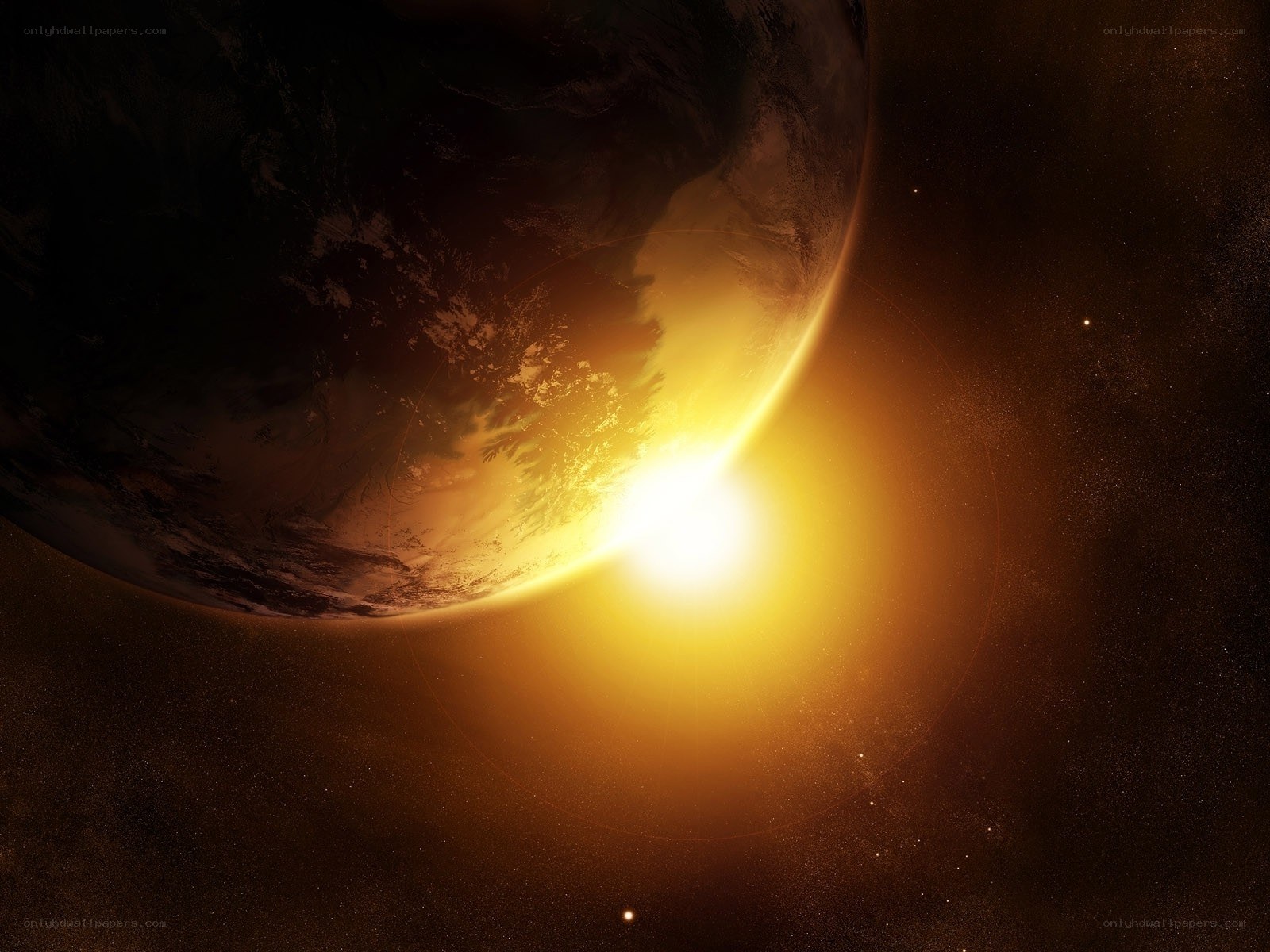 Earth at sunrise from space