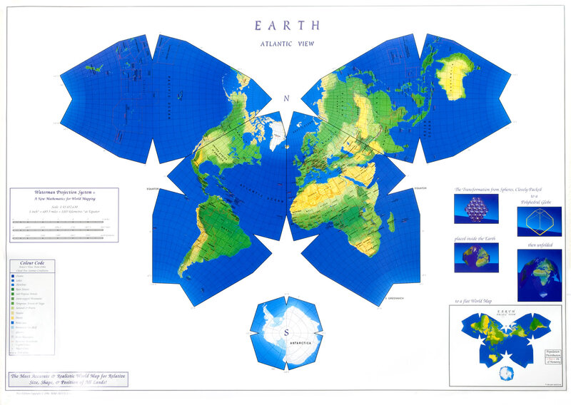 Earth Atlantic View Map