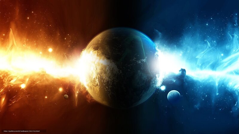 Earth between fire and ice