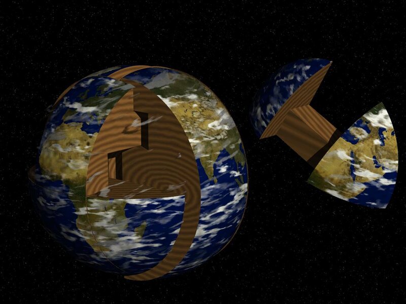Earth Cutaway Model