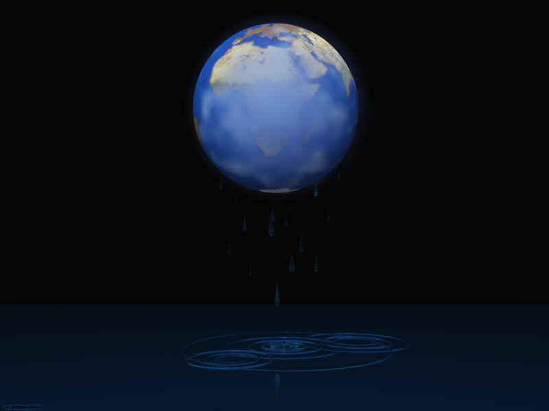 Earth dripping water
