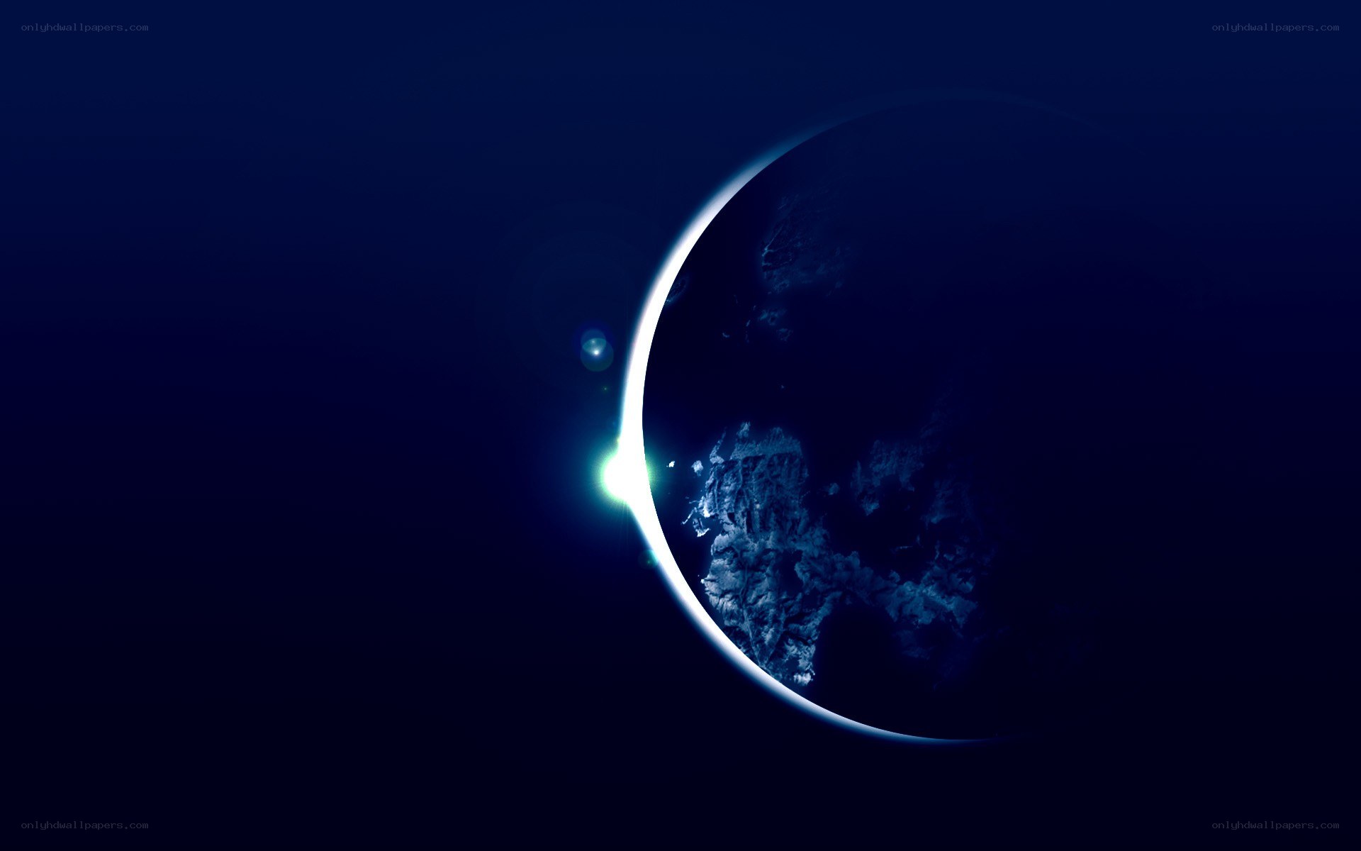 Earth during solar eclipse
