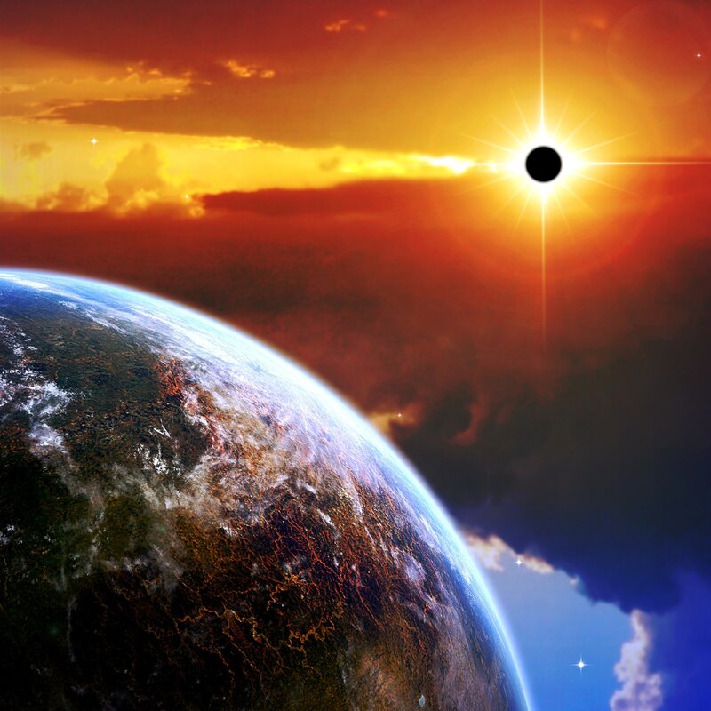 Earth during solar eclipse
