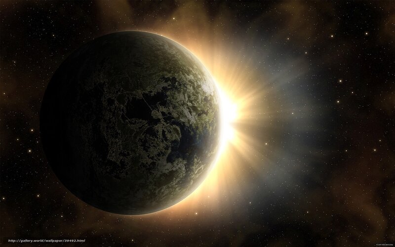 Earth during solar eclipse
