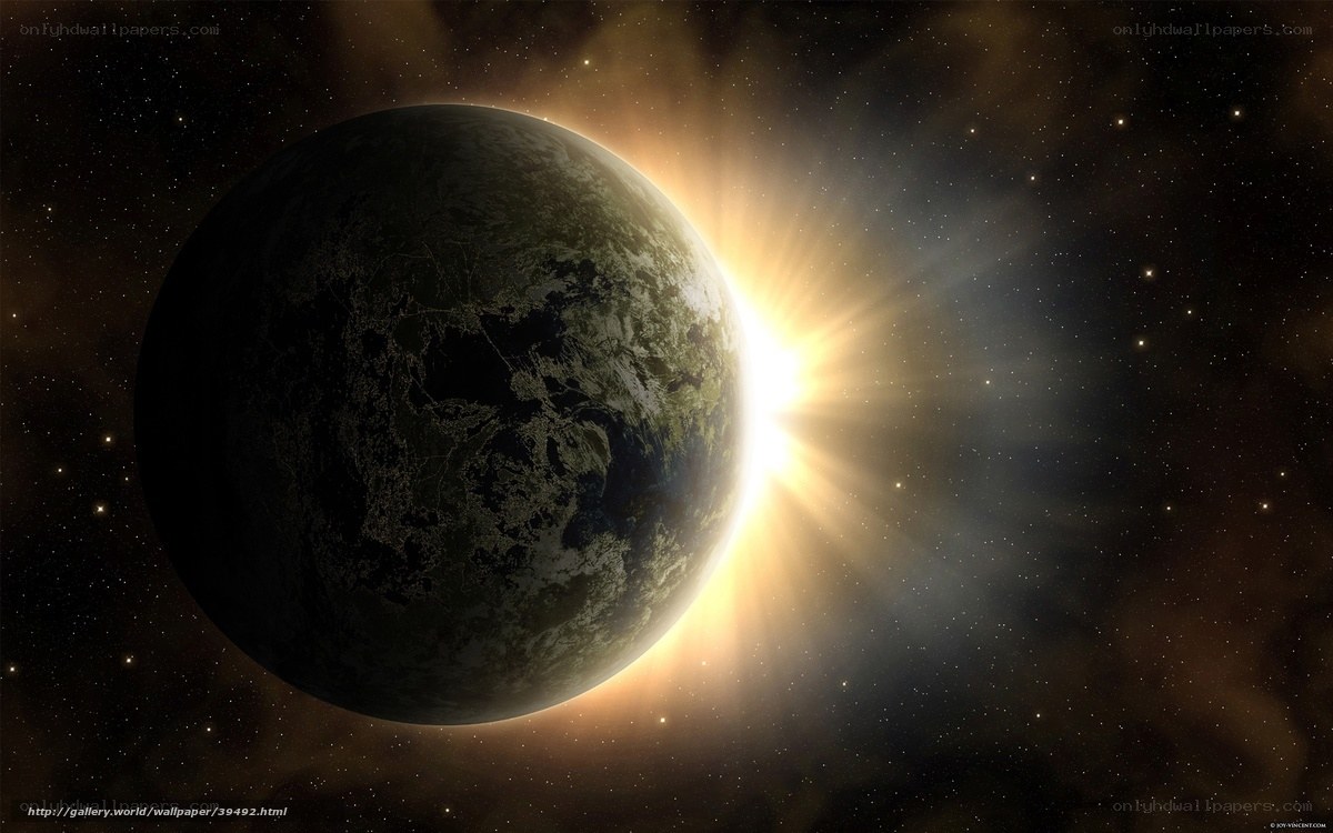 Earth during solar eclipse