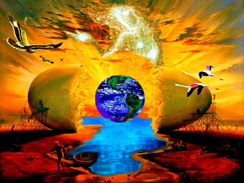 Earth Emerging from Egg
