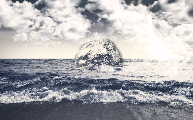 Earth Emerging from Ocean