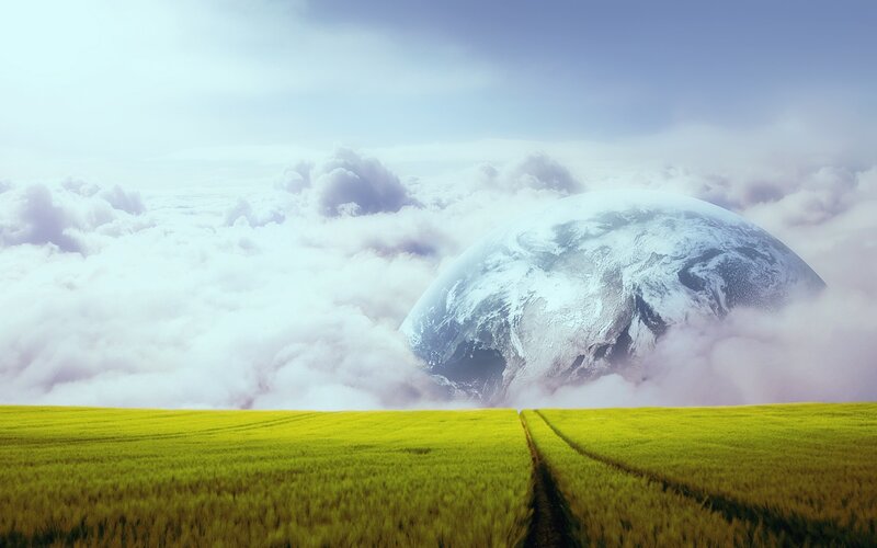 Earth from a cloud field