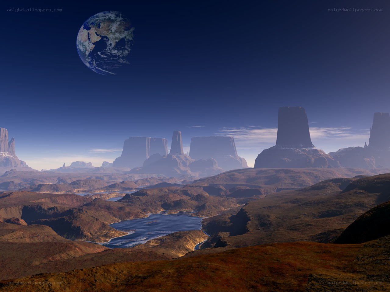 Earth from a distant planet