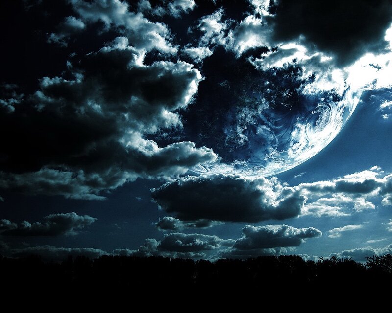 Earth from a distant sky