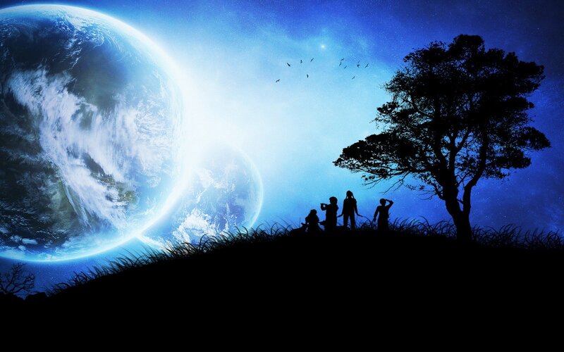 Earth from a distant world