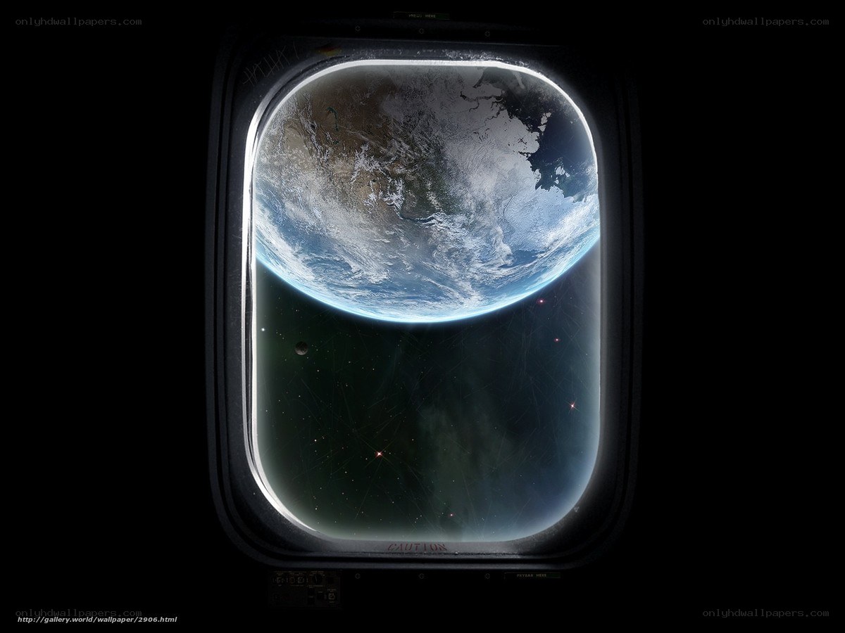 Earth from a spacecraft window
