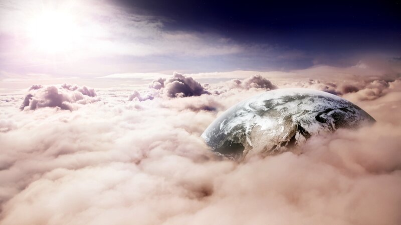 Earth from Above Clouds