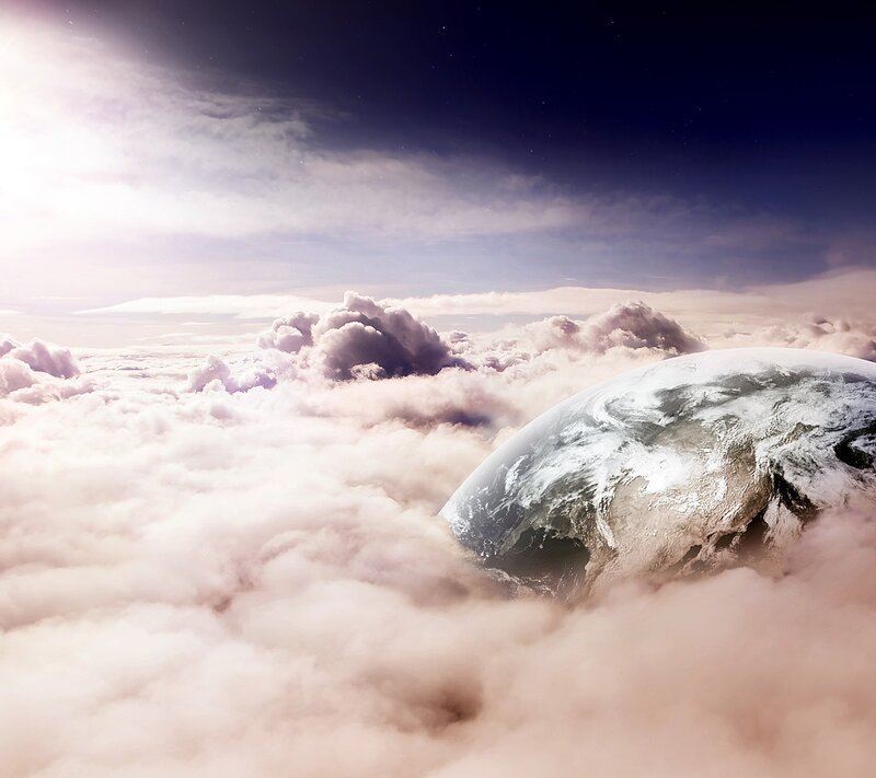 Earth from above the clouds