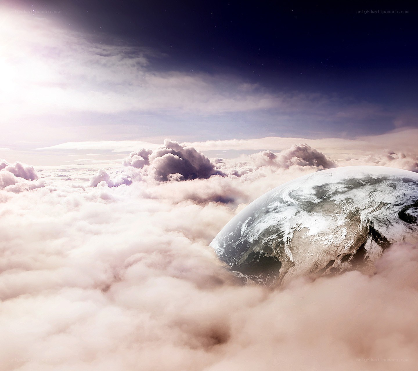Earth from above the clouds