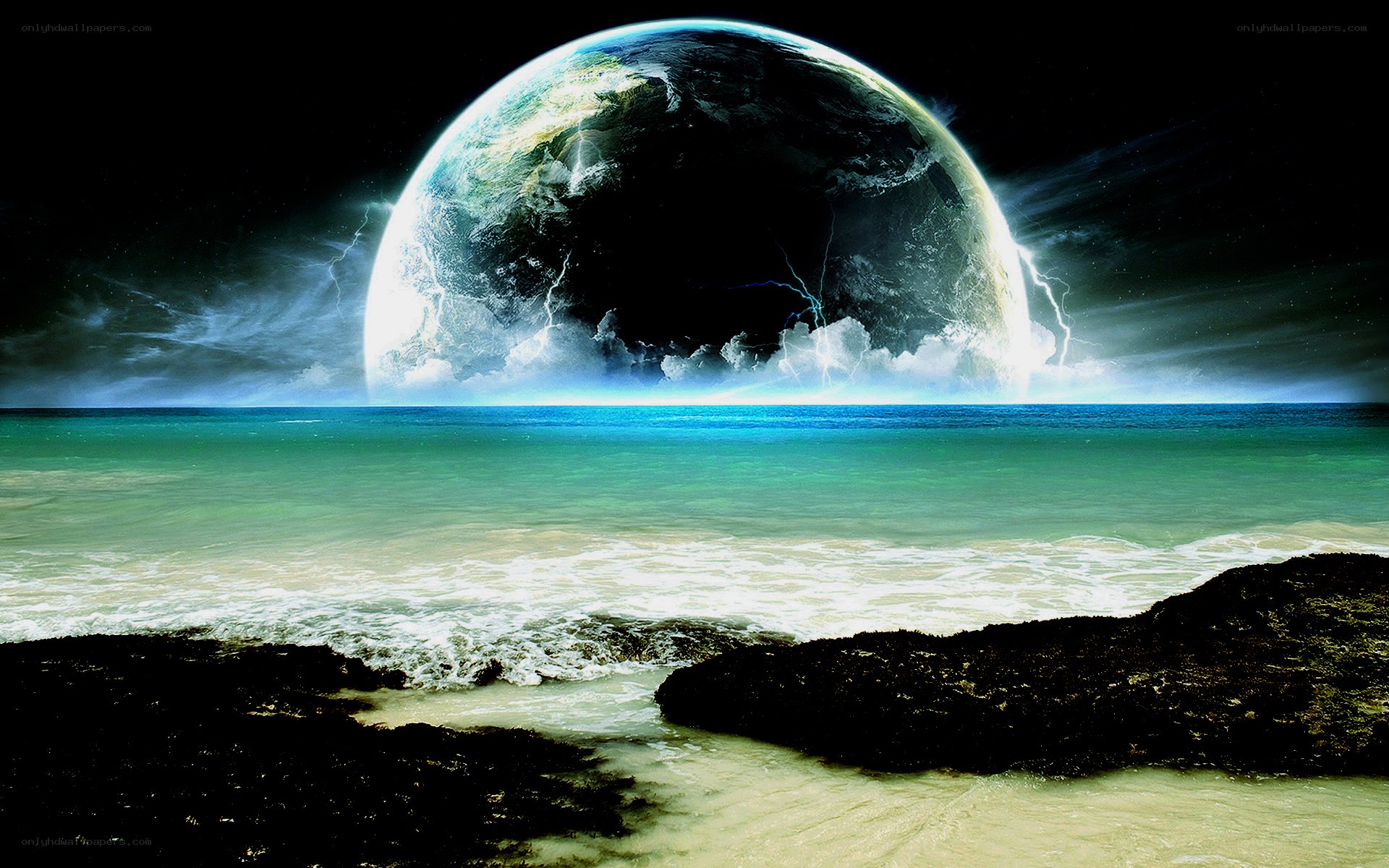 Earth from an alien shore
