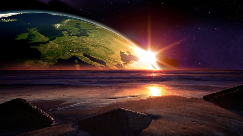 Earth from Beach View