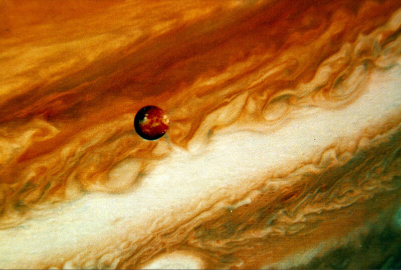Earth from Jupiter's perspective