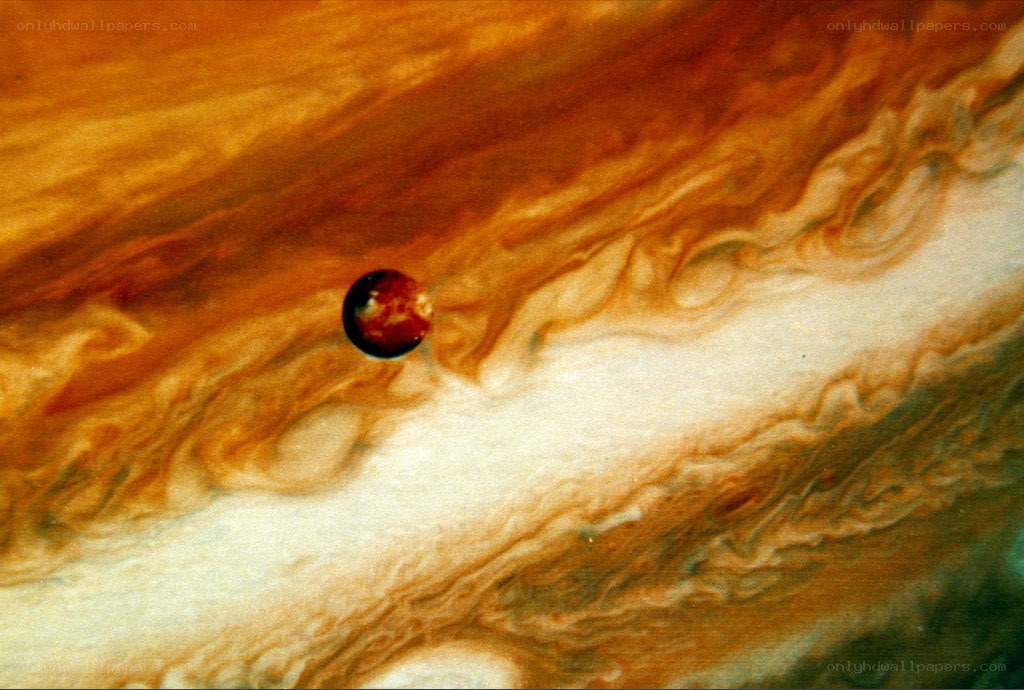 Earth from Jupiter's perspective