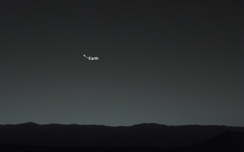 Earth from Mars — Black