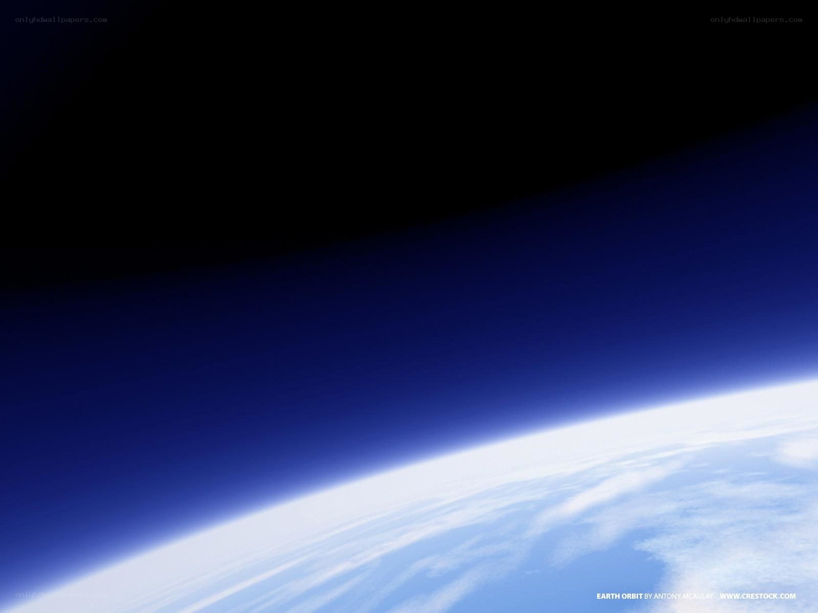Earth from orbit view