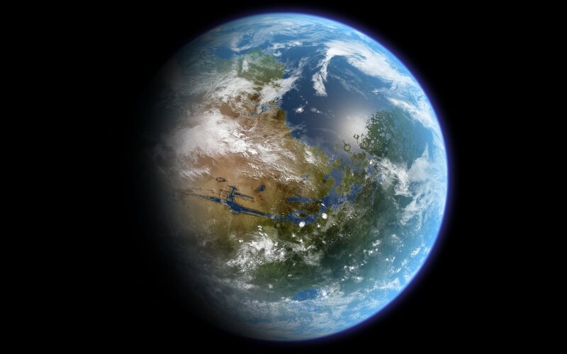 Earth from Space — 3d Render