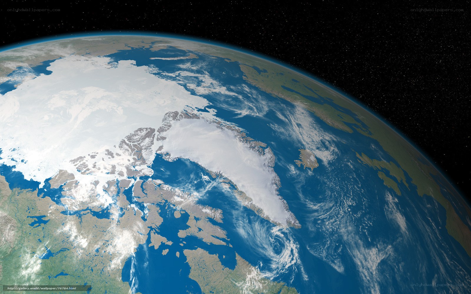 Earth from space, Arctic view