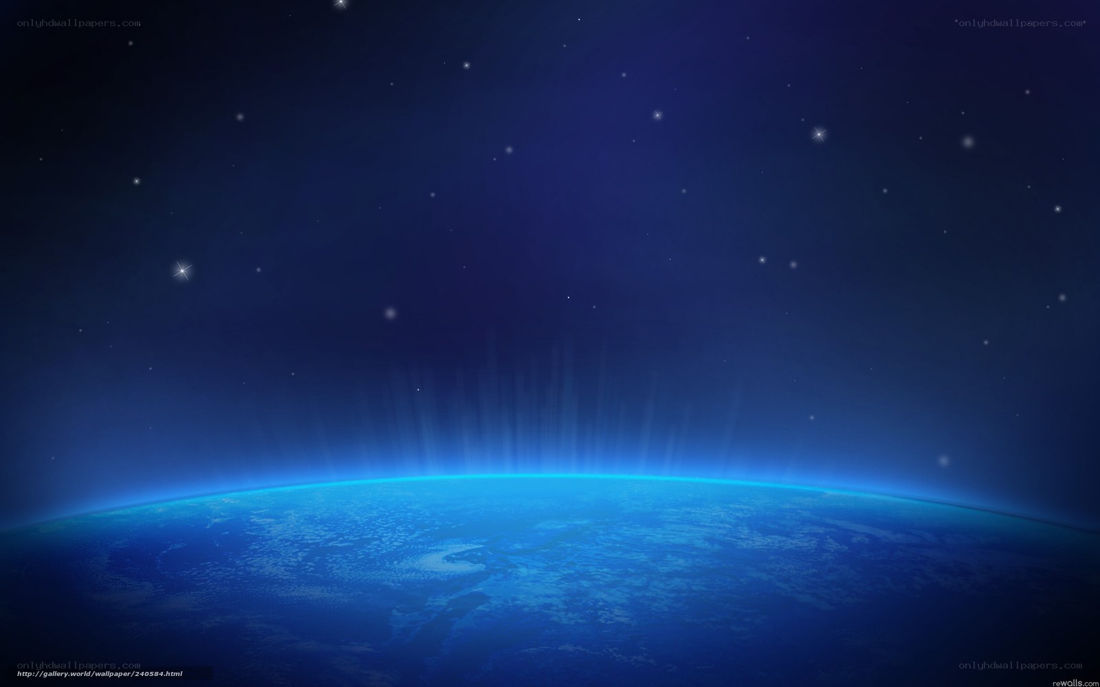 Earth from space at night