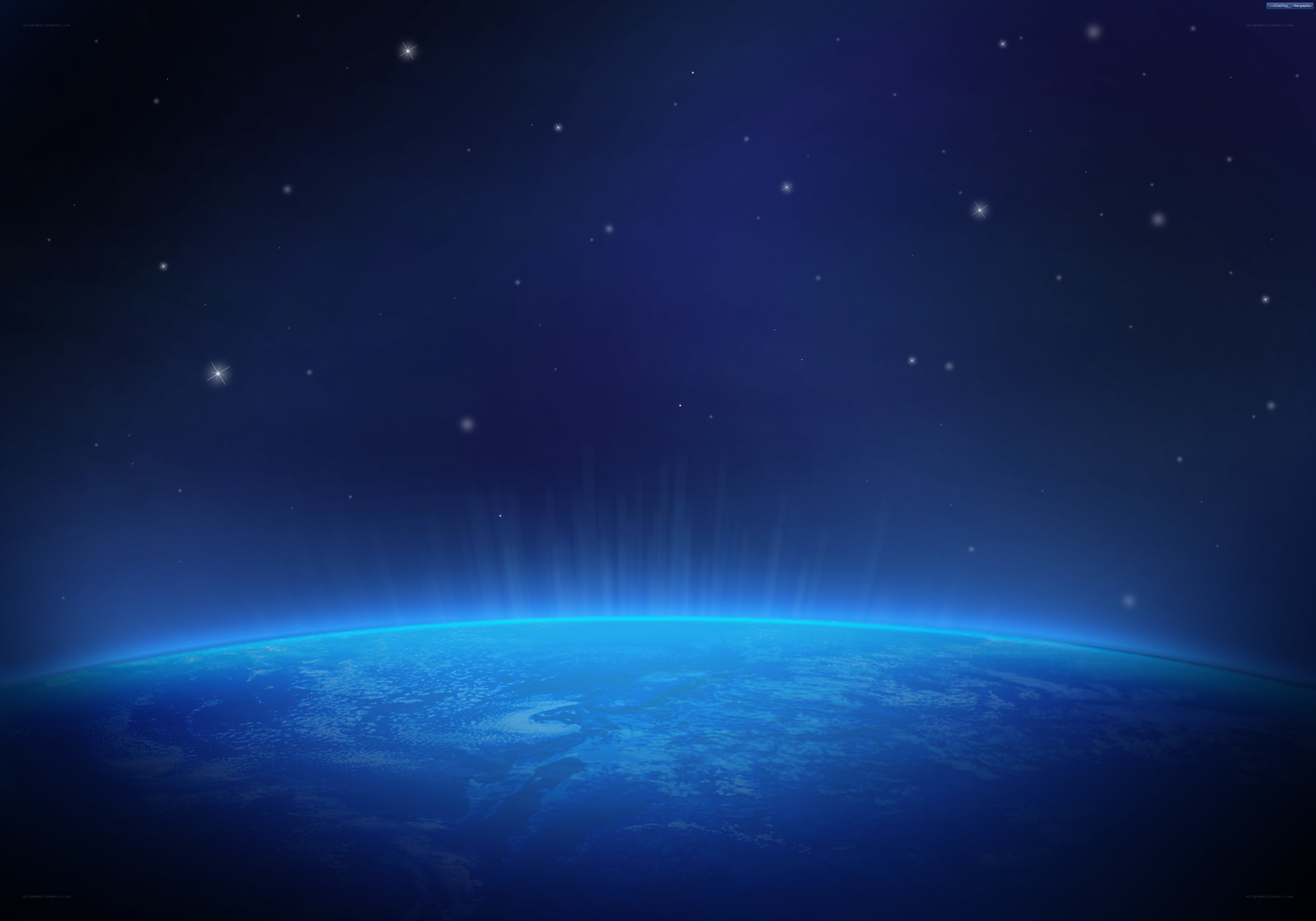 Earth from space at night