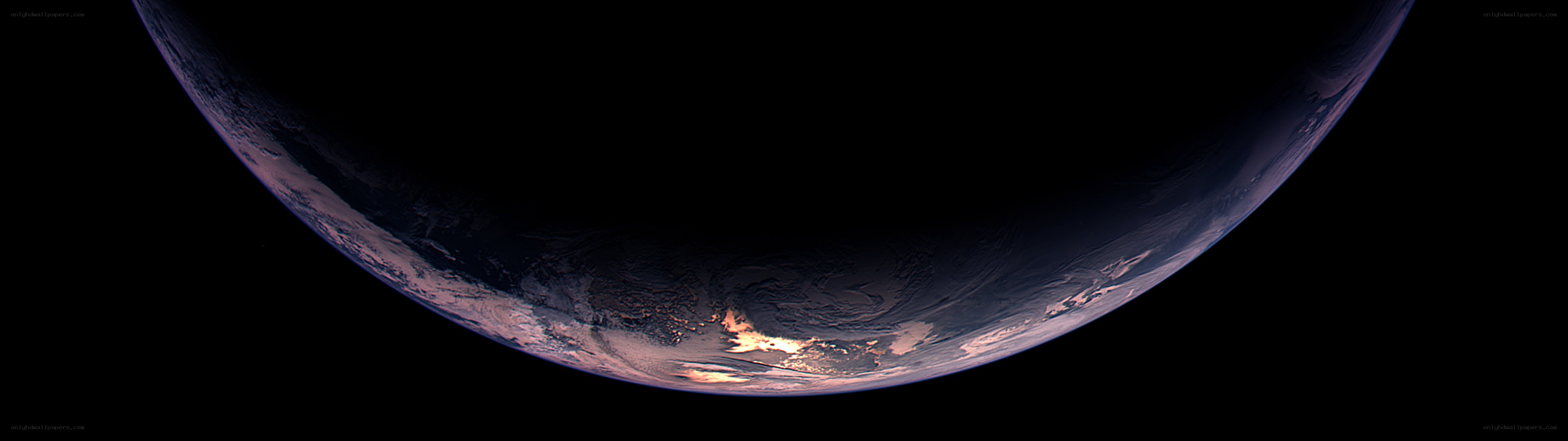 Earth from space at night