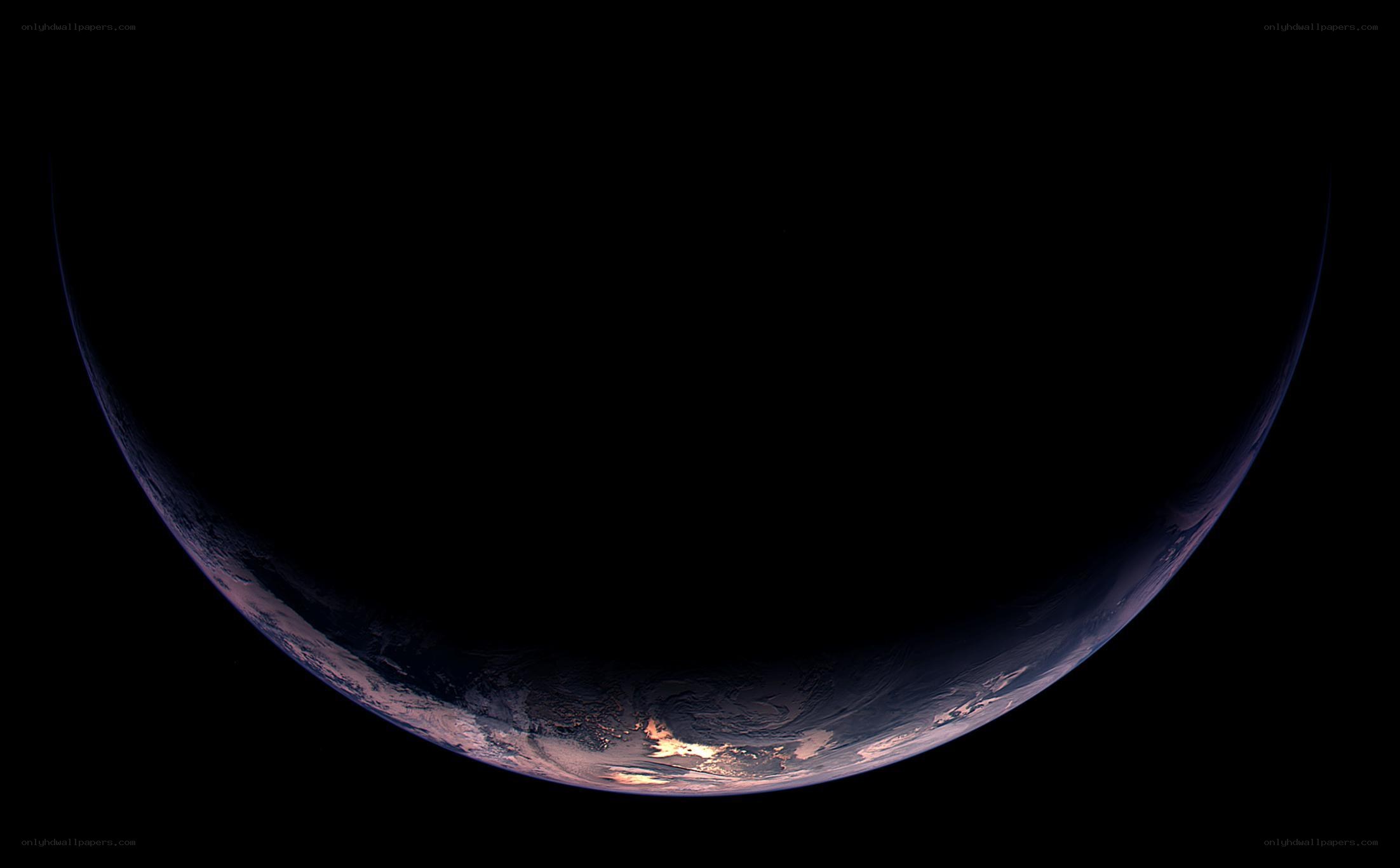 Earth from space at night