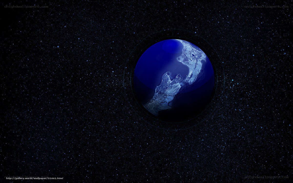 Earth from space at night