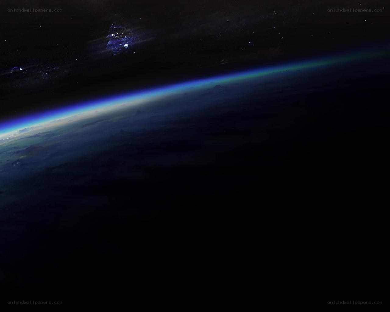 Earth from space at night